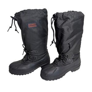 Vtg Sorel Kaufman Canada Snowlion Boots Black Snow Pac Waterproof Men's 4 Wom 6.